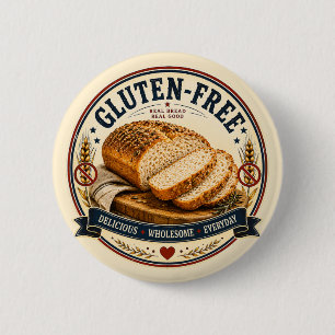 Gluten Free Bread 6 Cm Round Badge