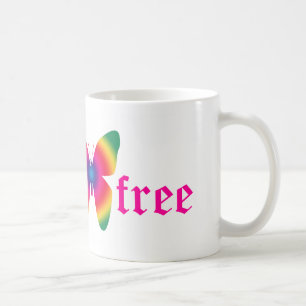 gluten-free butterfly (multi-coloured) large mug