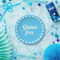 Gluten Free Celiac Coeliac Blue Party Paper Plate