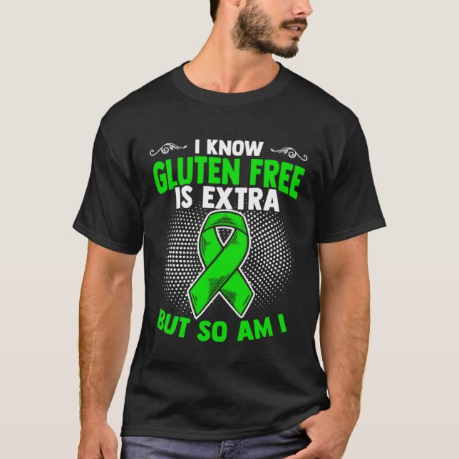 Gluten Free Celiac Warrior Celiac Disease Awarenes T-Shirt (Front)