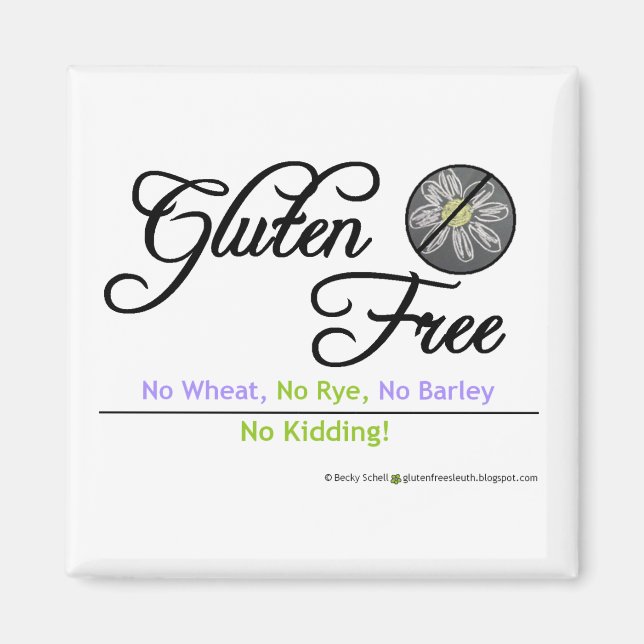 Gluten Free Chalkboard Magnet (Front)