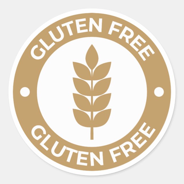 Gluten Free Classic Round Sticker (Front)