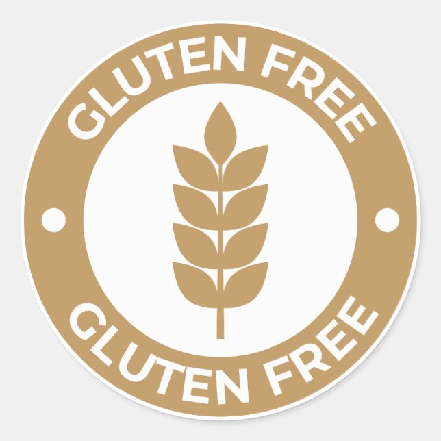 Gluten Free Classic Round Sticker (Front)