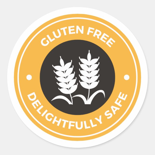 Gluten Free Classic Round Sticker (Front)