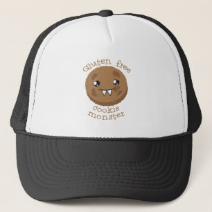Gluten free cookie monster trucker hat
