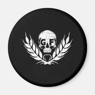 Gluten Free Cool Skull Warrior Gift Magnet