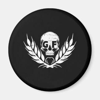 Gluten Free Cool Skull Warrior Gift Magnet