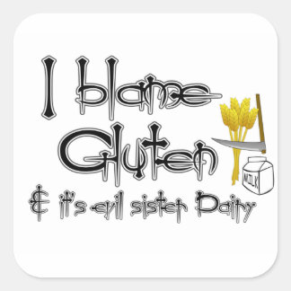 Gluten Free & Dairy Free Square Sticker
