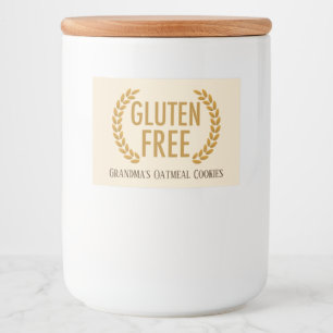 Gluten Free Food Allergy Warning Custom Wheat Free Label