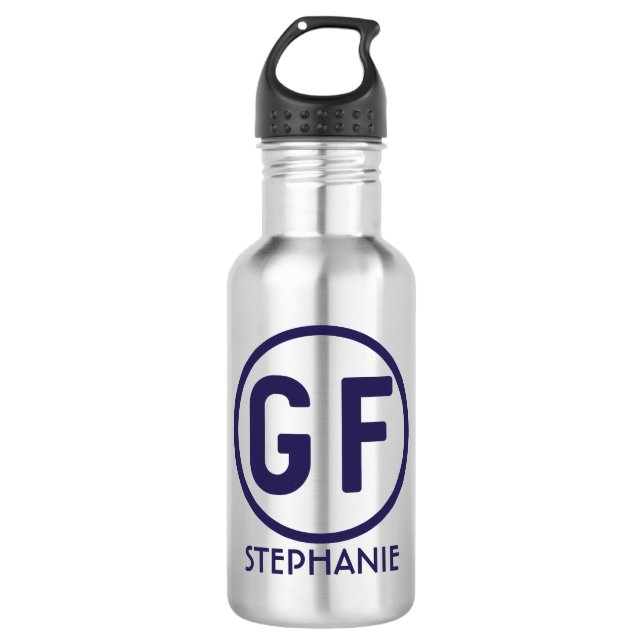 Gluten Free GF Personalised Water Bottle (Front)