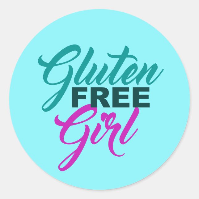 Gluten Free Girl Classic Round Sticker (Front)