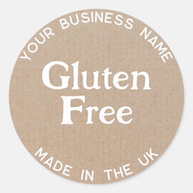 Gluten Free Gluten Allergy Packaging Label (Front)