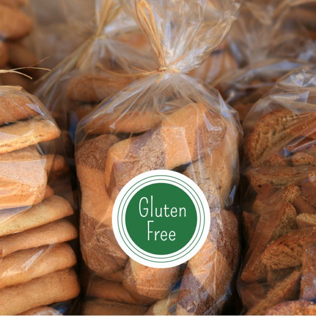 Gluten Free Green Classic Round Sticker (Creator Uploaded)