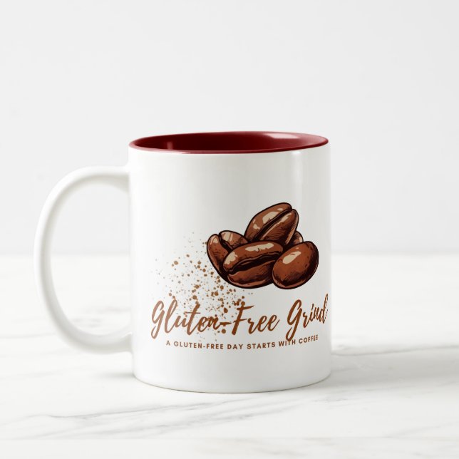 Gluten Free Grind - Gluten Free Themed Mug (Left)