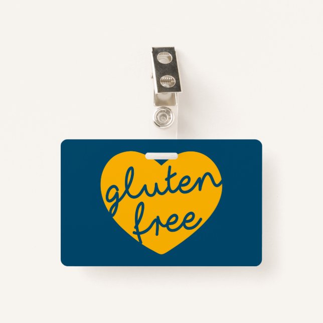 Gluten free ID badge (Front with Clip)