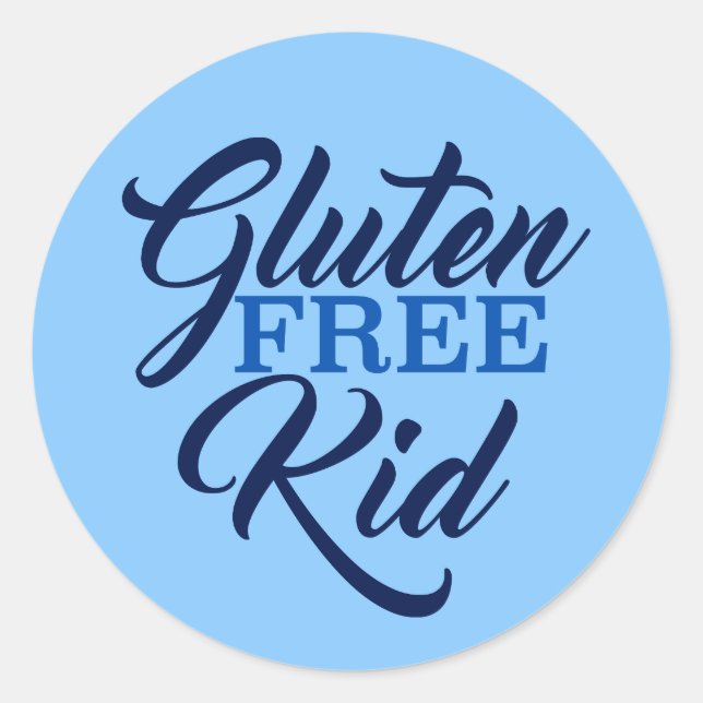 Gluten Free Kid Classic Round Sticker (Front)