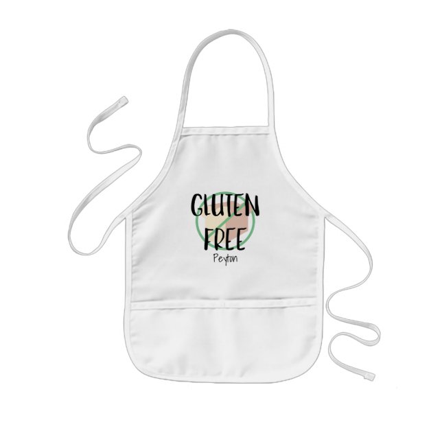 Gluten Free Kids Personalised No Gluten Symbol Apron (Front)