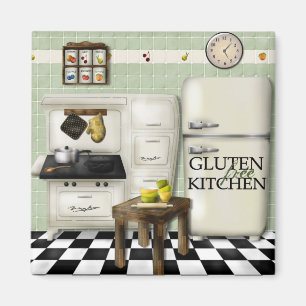 Gluten Free Kitchen Green Magnet