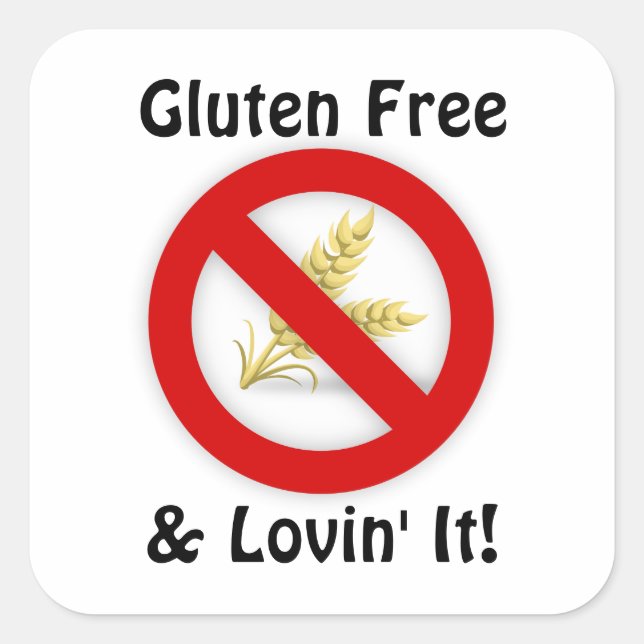 Gluten Free & Lovin' It Stickers (Front)