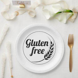 Gluten Free Message Paper Plate