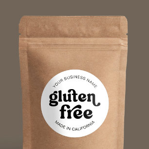 Gluten Free Modern Retro Simple Food Bakery Label