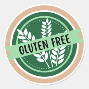 Gluten Free, No Gluten, Celiac  Classic Round Sticker