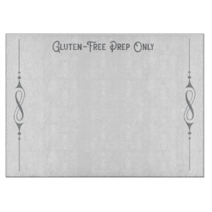Gluten-Free Prep Only with scrolls Cutting Board
