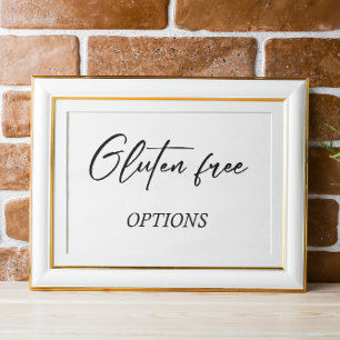 Gluten Free Printable Wedding Food Sign 