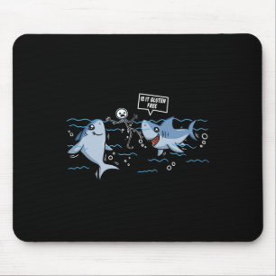 Gluten Free Shark Gift Celiac Disease Mouse Mat