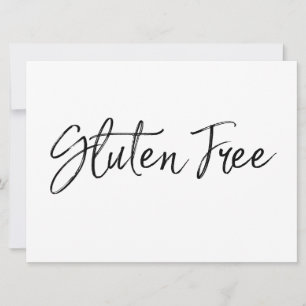 "Gluten Free" Sign   Stylish Hand Lettered