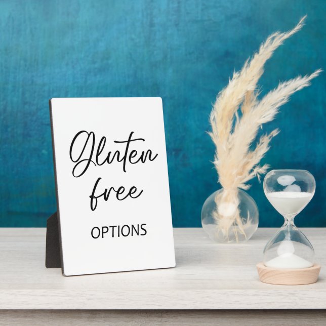 Gluten Free Sign Tabletop Plaque with Easel (Side)