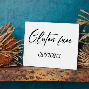 Gluten Free Sign Tabletop Plaque with Easel