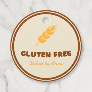 Gluten Free Simple Personalised  Favour Tags