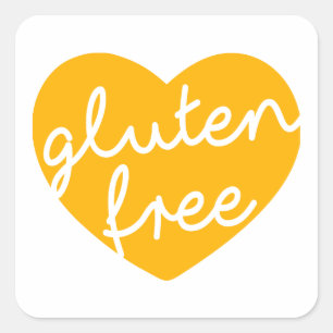 Gluten free square sticker