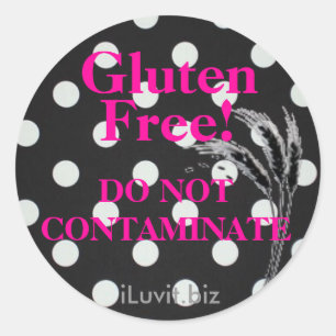 GLUTEN FREE Sticker for Celiac Disease -customised
