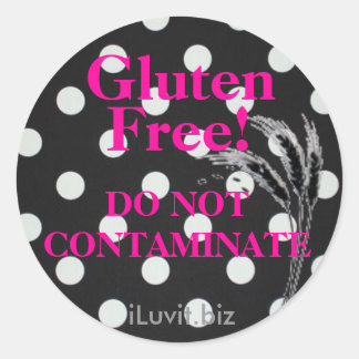 GLUTEN FREE Sticker for Celiac Disease -customised