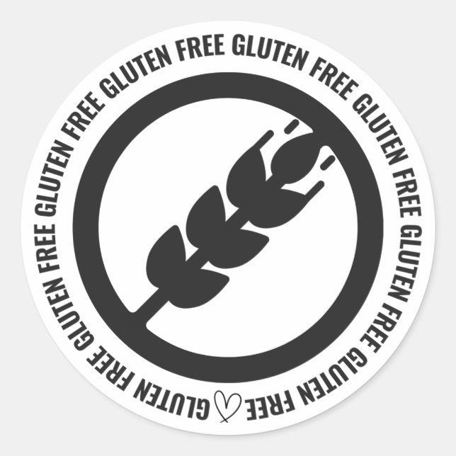 Gluten Free Sticker Labels (Front)