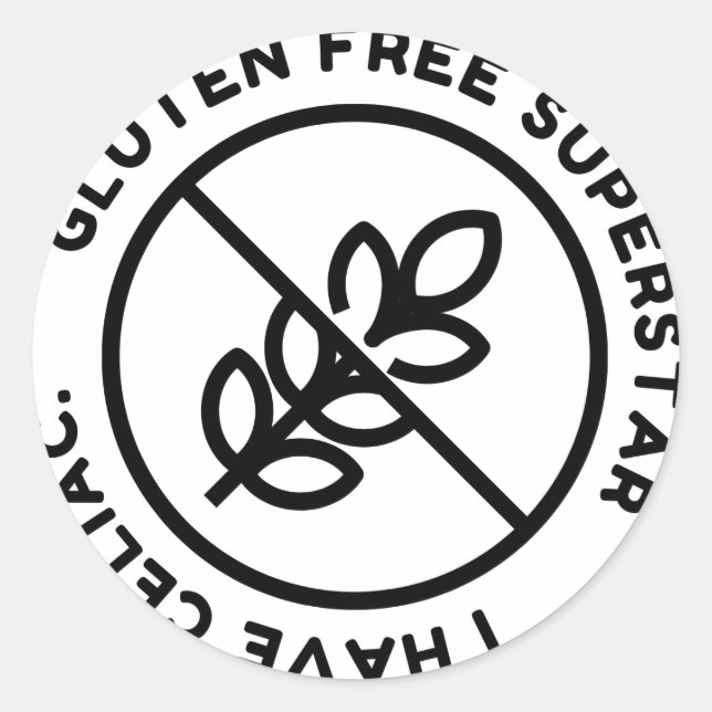 Gluten Free Superstar - I Have Celiac BTS Labels (Front)