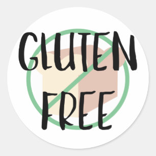 Gluten Free Symbol No Wheat or Bread Classic Round Sticker
