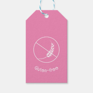 Gluten Free Symbol Pretty Pink White Gift Tags