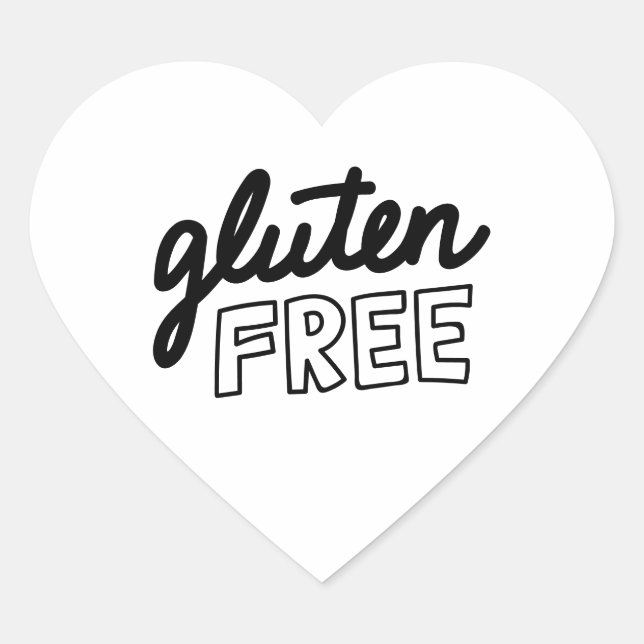 Gluten Free Typography Classic Round Sticker (Front)