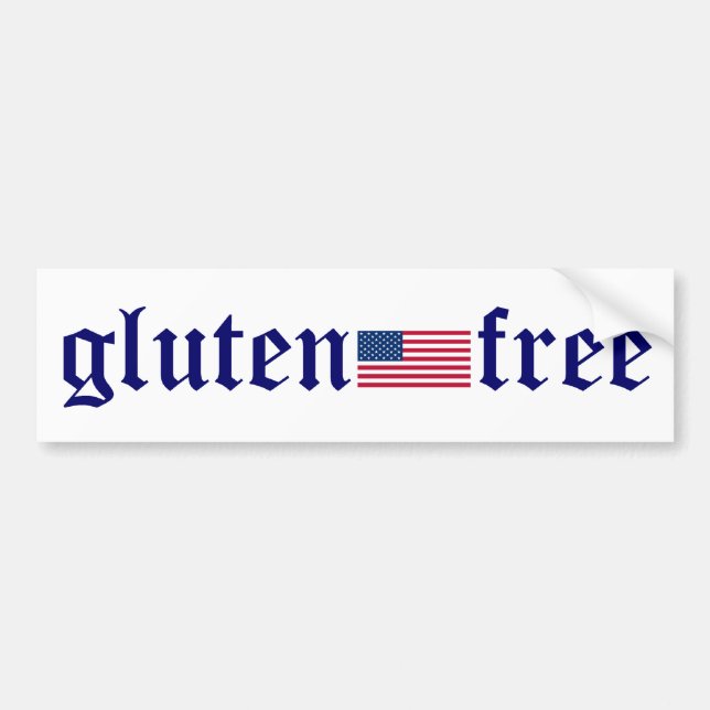 gluten-free U.S. Flag Bumper Sticker (Front)