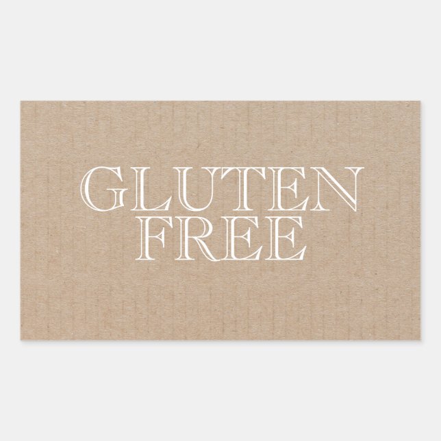 Gluten Free Vintage Craft Rectangular Sticker (Front)
