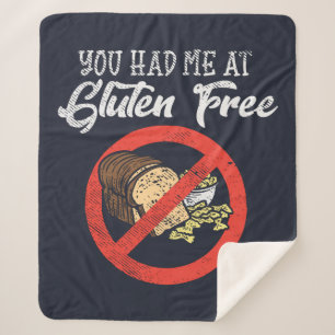 Gluten Free You Had Me Novelty Sherpa Blanket