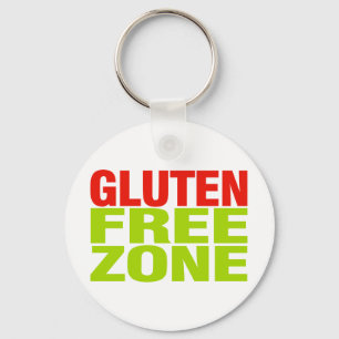 Gluten Free Zone (celiac disease) Key Ring