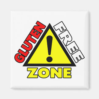 Gluten Free Zone (celiac disease - wheat allergy) Magnet