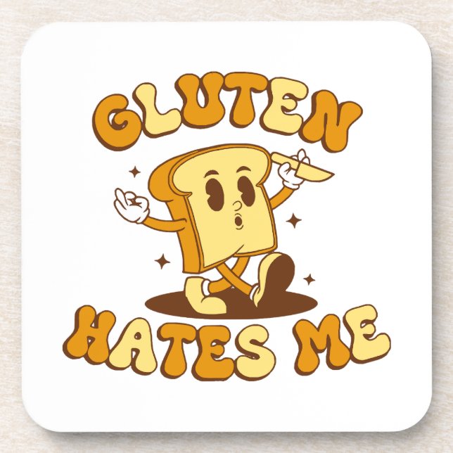 Gluten Hates Me Coaster (Front)