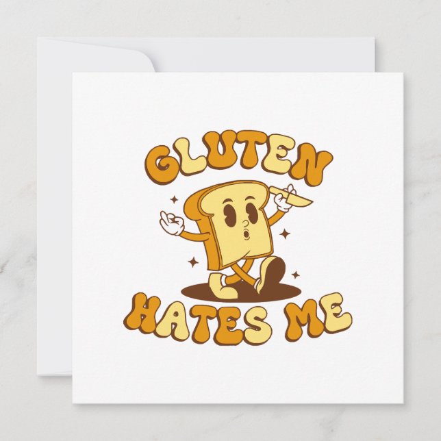 Gluten Hates Me Invitation (Front)