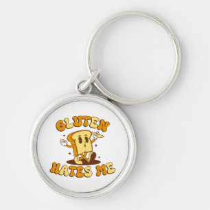 Gluten Hates Me Key Ring