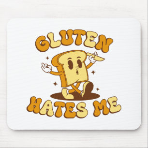 Gluten Hates Me Mouse Mat